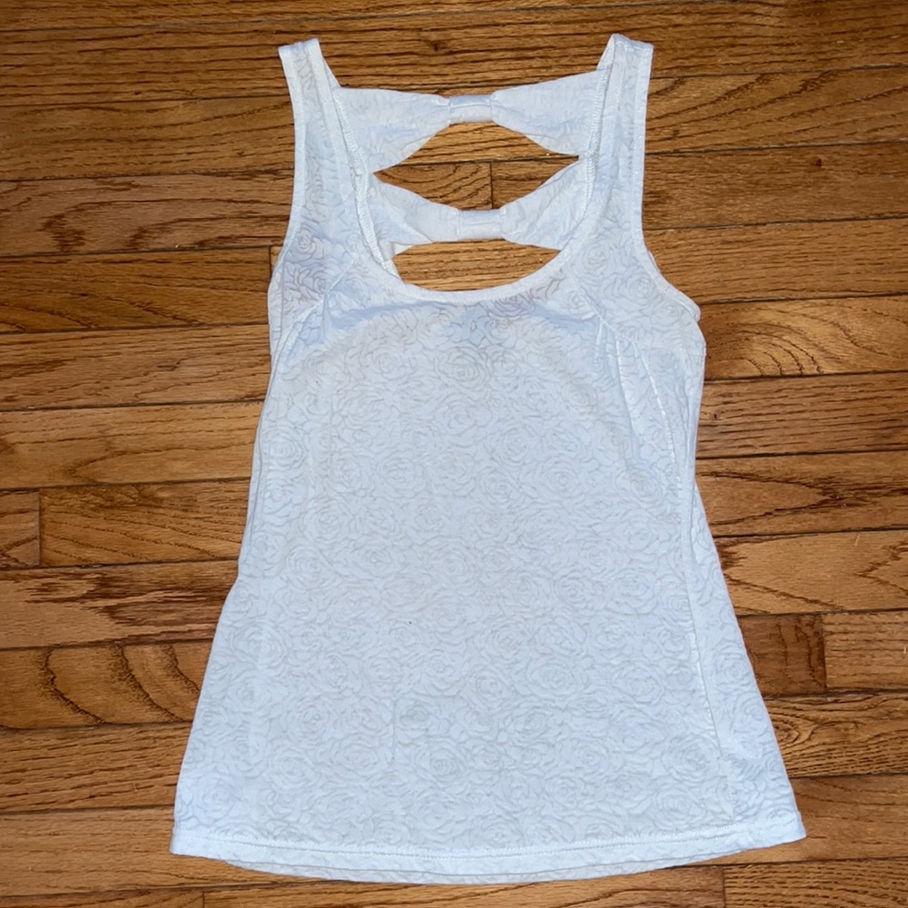 White lace style tank